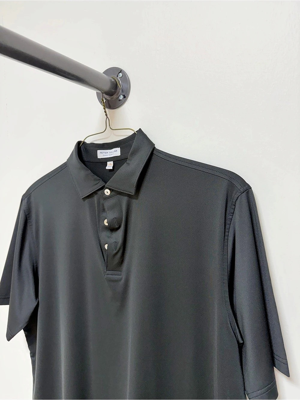 Peter Millar Summer Comfort Performance Jersey Polo Black Large